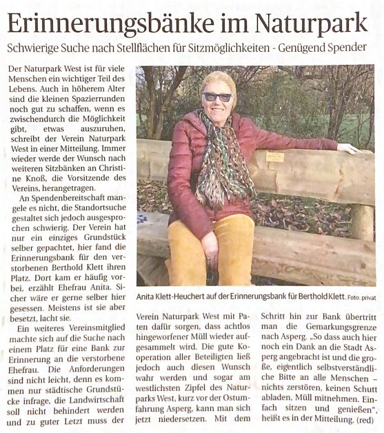 Bank erinnert an B. Klett