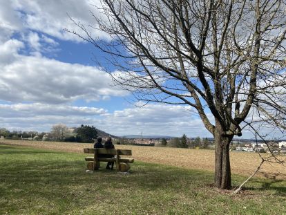 Bank mit Blick auf den Hohenasperg